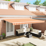 Automatska uvlačiva tenda 500x300 cm, žuta i narančasta