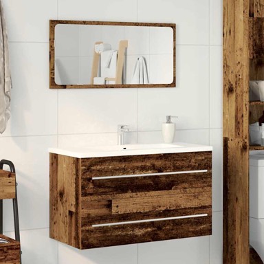 Ormarić za umivaonik u kupaonici 80 x 38,5 x 48 cm, inženjersko drvo, staro drvo