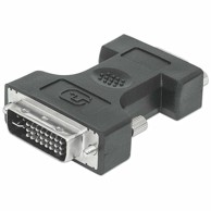 MANHATTAN Adapter 328883, DVI-I Dual Link (M) na VGA (Ž), crni