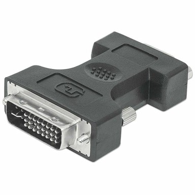 MANHATTAN Adapter 328883, DVI-I Dual Link (M) na VGA (Ž), crni
