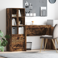 Stol s pohranom, konstruirano drvo, dimljeni hrast