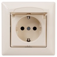 Utičnica podžbukna 2P+PE VISAGE krem 16A-250V