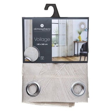ATMOSPHERA Gotove zavjese Leaf, bež, 140x240 cm