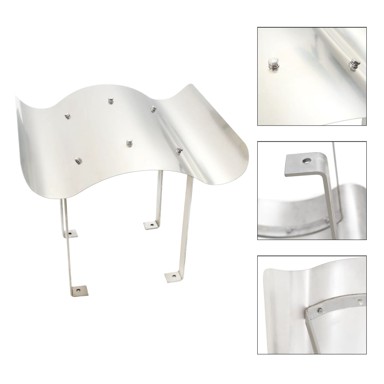 Kapa za dimnjak od nehrđajućeg čelika, srebrna, 70 x 70 x 37 cm