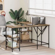 Stol 139 x 139 x 75 cm konstruirano drvo, umjetnički hrast