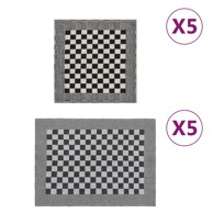 Set ručnika 10 kom crno-bijeli pamučni