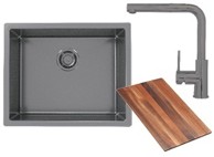 ALVEUS Set QUADRIX 50 i slavina ZEOS-P antracit