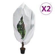 Navlaka za biljke s patentom, flis, 2 kom, 70 g/m², 3,93x3,5 m