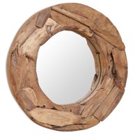 Ukrasno ogledalo od tikovine 60 cm okruglo