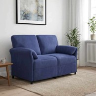 Sofa za dvije osobe, 2-sjed, 120 cm, 138x83x95 cm, baršun, policijski plava