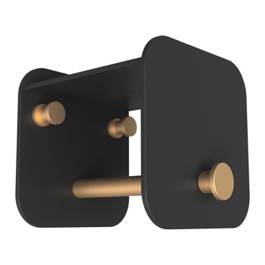 UMAGE Crna metalna zidna vješalica s policom Hang in There