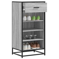 Stalak za cipele boja hrasta 48x38x97,5 cm konstruirano drvo