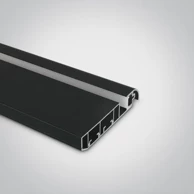 ONE LIGHT Alu profil zidni 2m 8x16mm s mliječnim difuzorom crni dm7922/b