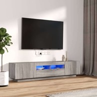 2-dijelni set TV ormarića LED, boja hrasta, konstruirano drvo, sivi hrast, sonoma