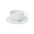COSTA NOVA Bijela kamena šalica s tanjurom Pearl, 250 ml