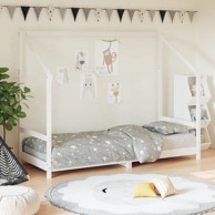 Okvir za dječji krevet bijeli 80 x 200 cm od masivne borovine