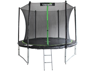 LEAN SPORT Trampolin, 10 FT, crni