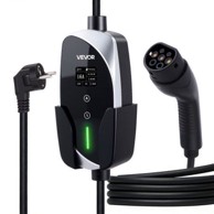 VEVOR Punjač za električna vozila, Tip 2, jednofazni, 3,6 kW, 16 A, 6 m, crna