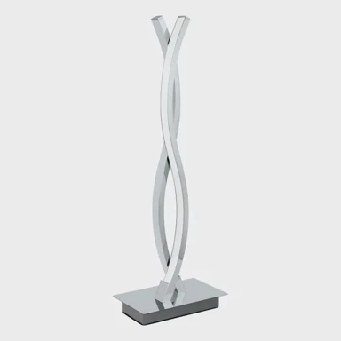Stolna lampa Lasana 2, LED 2x5W, alu/krom-bijela