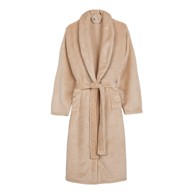 GOOD MORNING Bež kućni ogrtač od mikropliša XL/XXL Polyvelvet