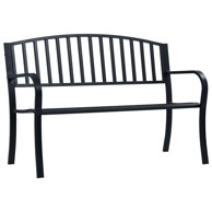 Vrtna klupa crna 120 cm čelična