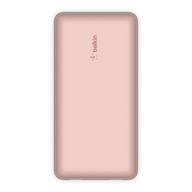BELKIN Powerbank prijenosni punjač BPB012btRG, 20.000mAh, 15W, USB-A/C kabel, rozi