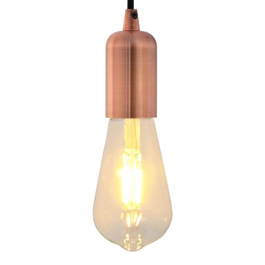 Grla za žarulje 2 kom, crvena bronca E27