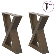Noge za blagovaonski stol t-oblika, 2 kom, 60 x 35 x (72-73) cm, crna