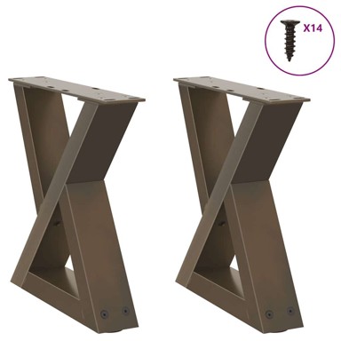 Noge za blagovaonski stol t-oblika, 2 kom, 60 x 35 x (72-73) cm, crna