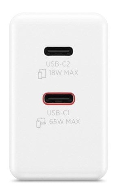 LENOVO Zidni punjač G0A6065WEU, 65 W, 2 x USB-C, bijela