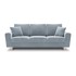 COSMOPOLITAN DESIGN Svijetlo plava baršunasti sklopiva/s prostorom za odlaganje sofa 235 cm Kyoto, 235x100x88 cm