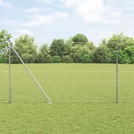 Ograda, heksagonalna, 1.6x100 m, pocinčani čelik, stupovi sa šiljkom, 13 kom, Ø32 mm, 180 cm, siva