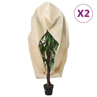 Navlaka za biljke s patentom, flis, 2 kom, 70 g/m², 1,55x1,55 m