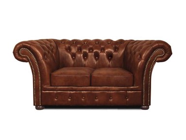 CHESTERFIELD Dvosjed Winfield Basic Leather, 2-sjedišta, Cloudy Caramel