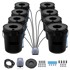 VEVOR Hidroponski sustav Deep Water Culture s 8 kanti 30x30x38 cm, crni