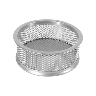 FORNAX Čaša za spajalice, fi 9.5 cm x 3.2 cm, srebrna