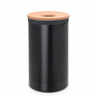 BRABANTIA Košara za rublje 60 l, okrugla, crna
