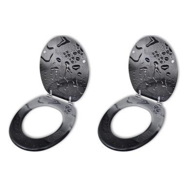 MDF Toaletna daska 2 kom s uzorkom kapi