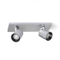 RENDL Montažna lampa, Kenny II, 230V, GU10, 2x35W, brušeni aluminij/crna