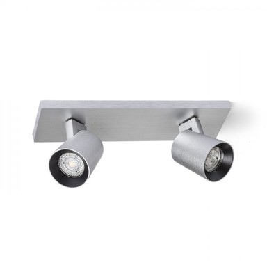 RENDL Montažna lampa, Kenny II, 230V, GU10, 2x35W, brušeni aluminij/crna