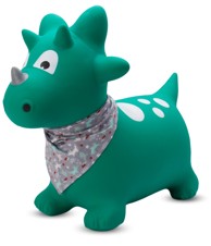 Skakalica dinosaur, gumena, zeleni, 59 cm