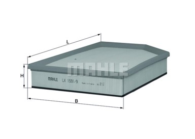 MAHLE Filter zraka VOLVO LX 1591/9 S80 II V70 II XC70 II 2.4D5