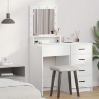 Toaletni stol s LED lampama, 50x41x135 cm, bijeli