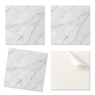 Coloray samolepivi vinilni kafić s uzorkom bijeli elegantni mramor 20 x 20 x 20 cm