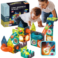 WOOPIE svjetlosne magnetne kocke, 75 el.
