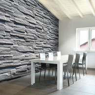 Foto tapeta Grey stone wall 250x193