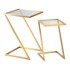 MAURO FERRETTI Pomoćni stolići Zet set 2 kom 40x40 cm sa staklenom pločom stola