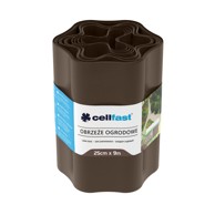 CELLFAST Rubnjak za gredice PVC, 25 cm x 9 m, smeđi