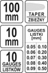 YATO mjerni listići 100 mm, 10 listića, 0,05-0,5 mm, YT-7222