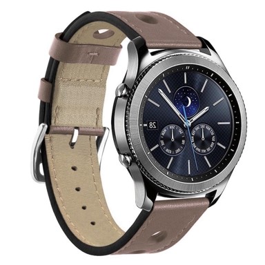 BStrap Leather Italy remen za Huawei Watch GT3 46mm, khaki brown
